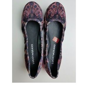 Women's Lucky Brand Paisley Ballerina New in Box